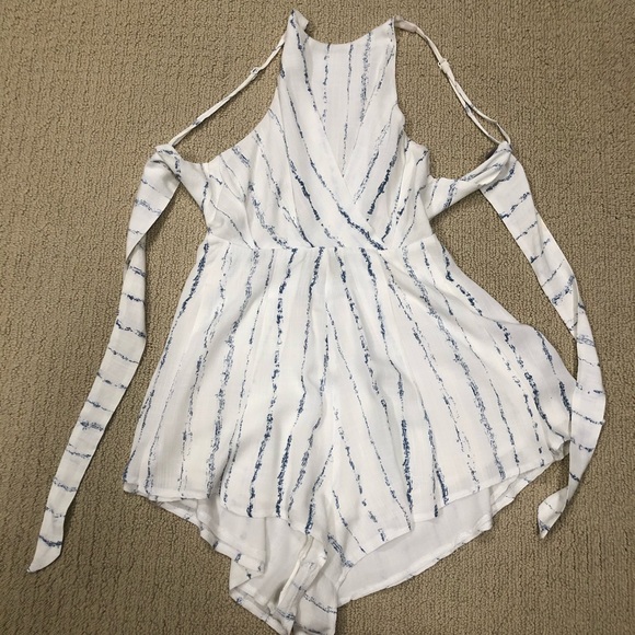 LF white with blue Romper - Picture 3 of 5